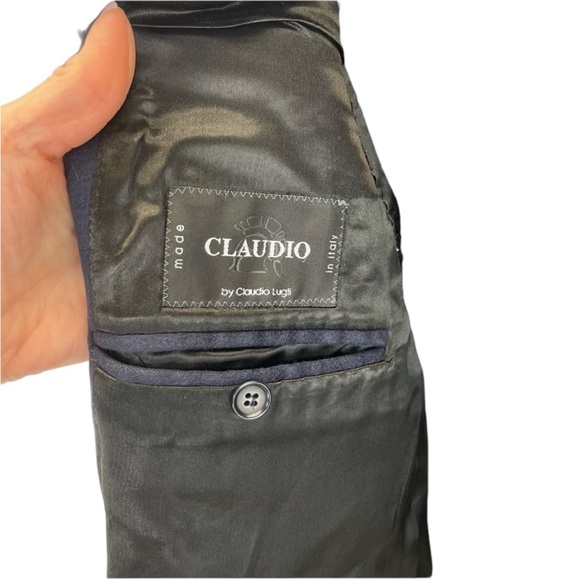 Cashmere Claudio Lugli Coat 46 Blue - Picture 10 of 15